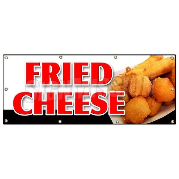 Signmission FRIED CHEESE BANNER SIGN french poutine melted cheddar bacon ranch B-96 Fried Cheese - main